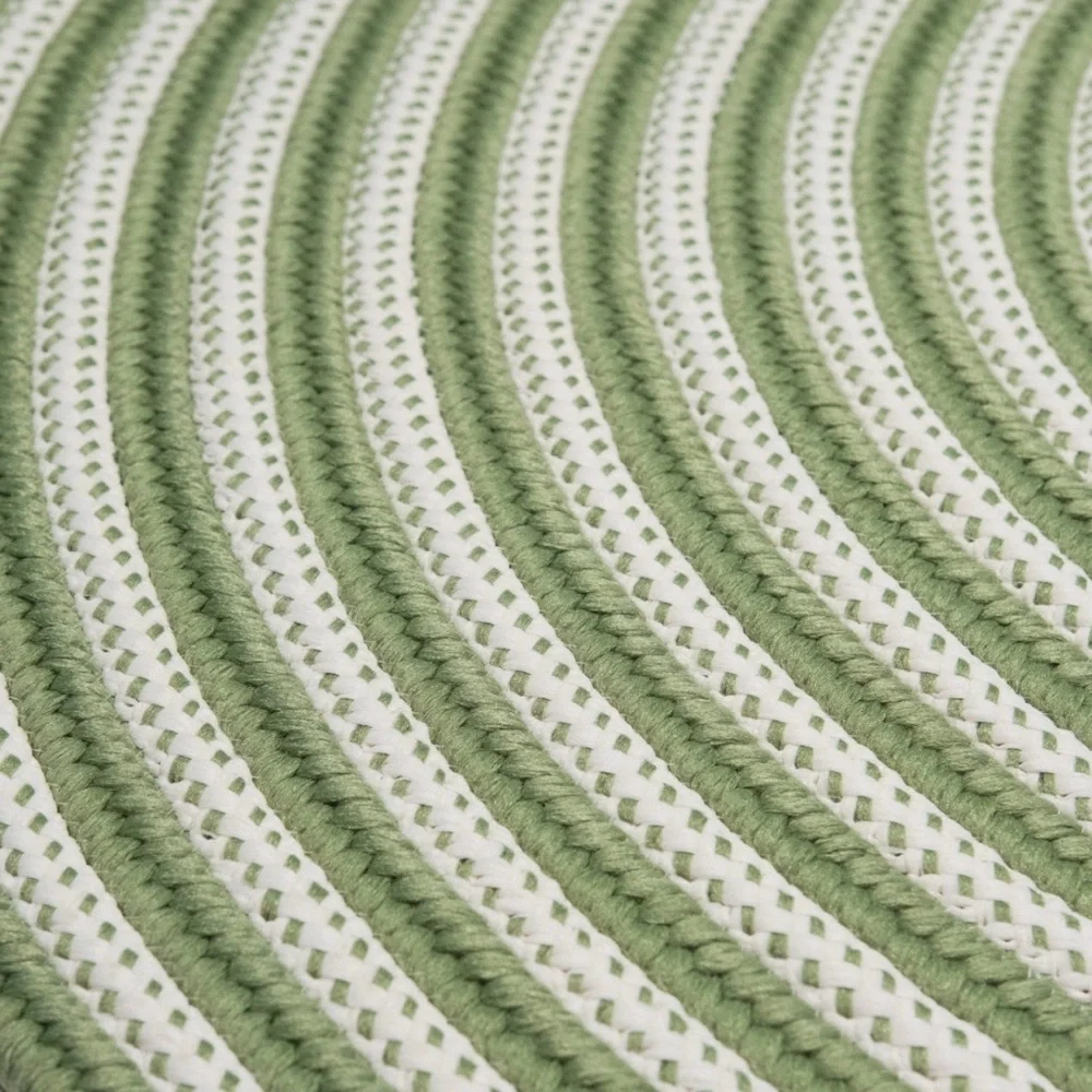 Colonial Mills Thai Basil Green 5ft Round Braided‎ Rug Reversible Brand New